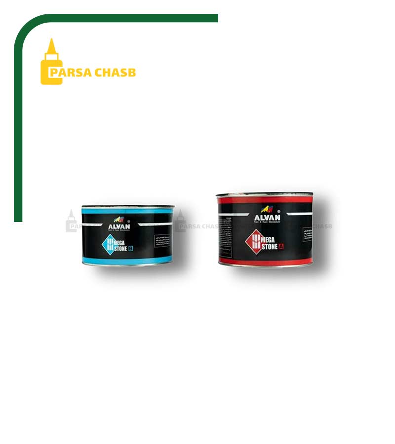 چسب سنگ اپوکسی مگااستون فلزی الوان 4 کیلوگرمی 2 جزئی