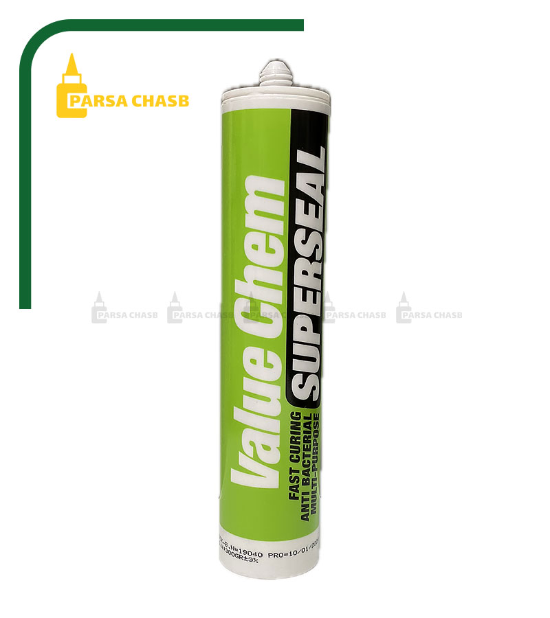 چسب سیلیکون ولیوکم غفاری 300 گرم شفاف | چسب سیلیکون Value Chem شفاف غفاری