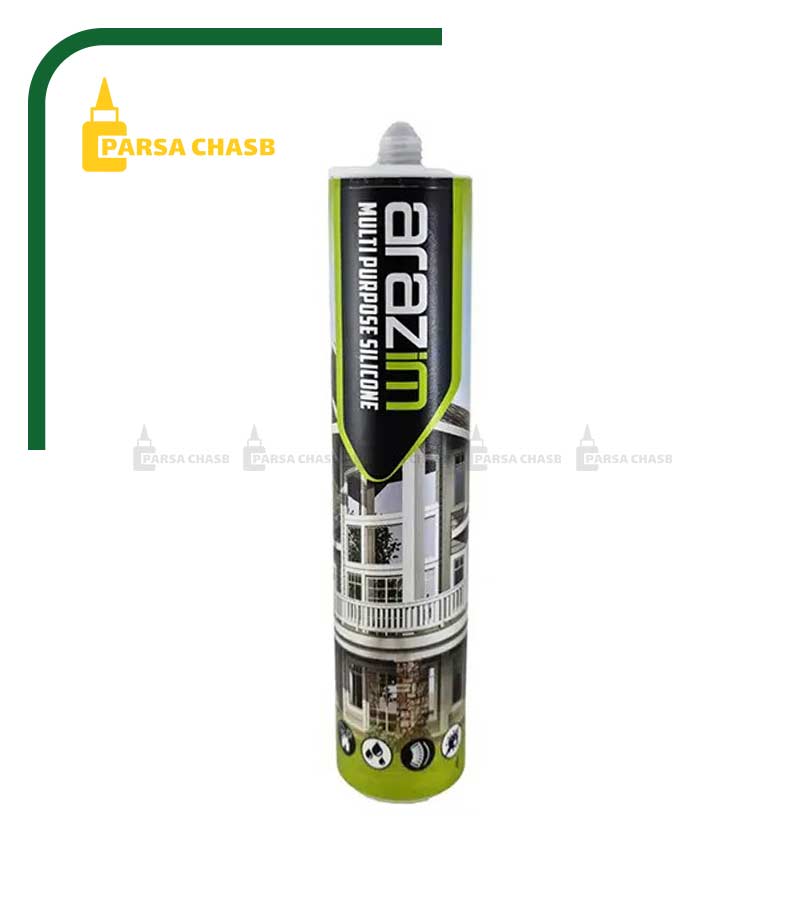 چسب سیلیکون آرازیم 300 گرم شفاف | نمایندگی پخش چسب سیلیکون آرازیم arazim