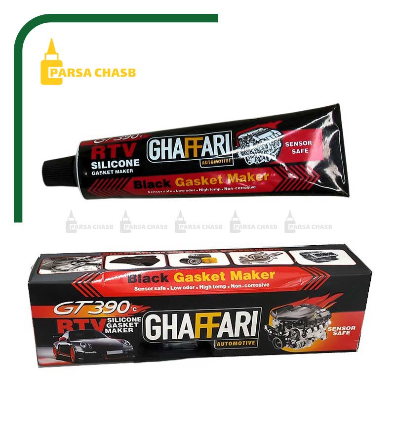 چسب واشر ساز غفاری 390 GT  وزن 30 گرم حرارت بالا RTV | پخش واشر ساز خنثی Ghaffari GT390  Gasket Maker